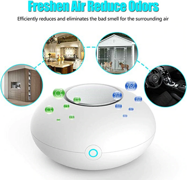 Mini Ozone Generator Deodoriser Air Purifier USB Rechargeable