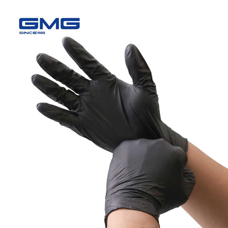 Nitrile Gloves Black 6pcs/lot Food Grade Waterproof Allergy Free Disposable Work Safety Gloves Nitrile Gloves Mechanic