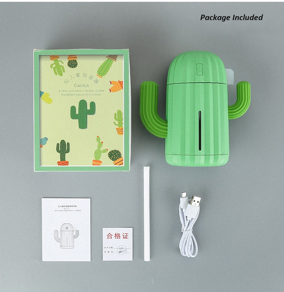 Ultrasonic Home LED Cactus Air Purifier