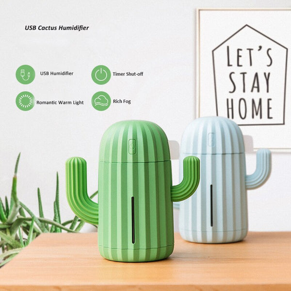 Ultrasonic Home LED Cactus Air Purifier